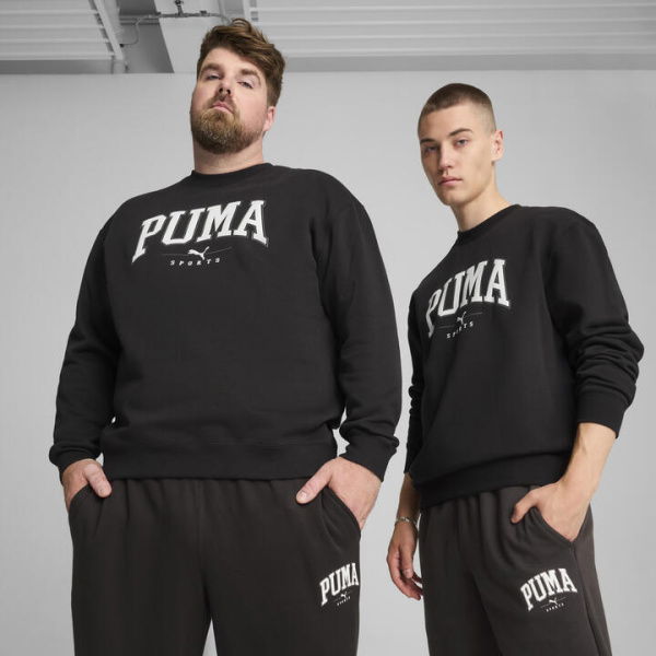 SQUAD Men's Crewneck Top in Black, Size Small, Cotton/Polyester by PUMA