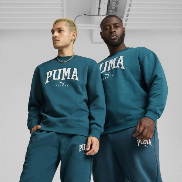 SQUAD Men's Crewneck Top in Cold Green, Size 2XL, Cotton/Polyester by PUMA