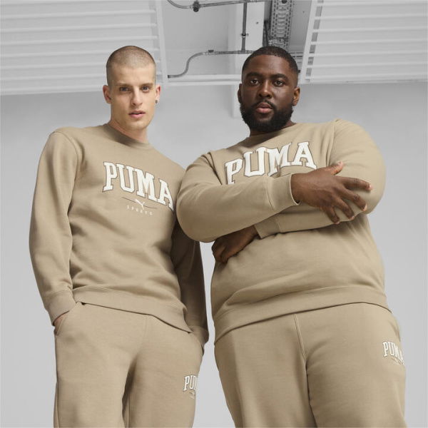 SQUAD Men's Crewneck Top in Oak Branch, Size Large, Cotton/Polyester by PUMA