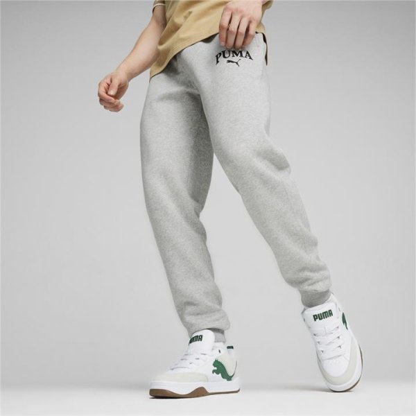 SQUAD Men's Sweatpants in Light Gray Heather, Size Large, Cotton/Polyester by PUMA