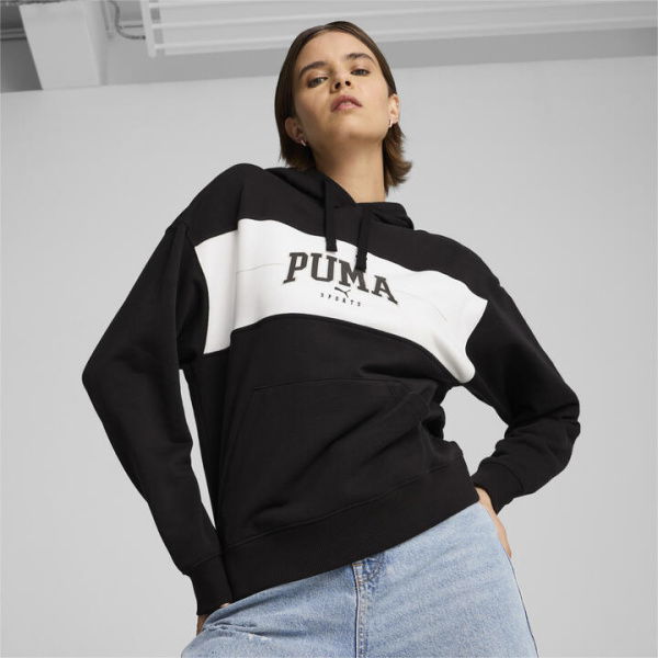 SQUAD Women's Hoodie in Black, Size Medium, Cotton by PUMA