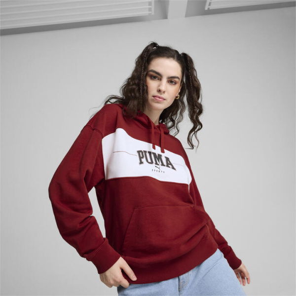 SQUAD Women's Hoodie in Intense Red, Size Large, Cotton by PUMA