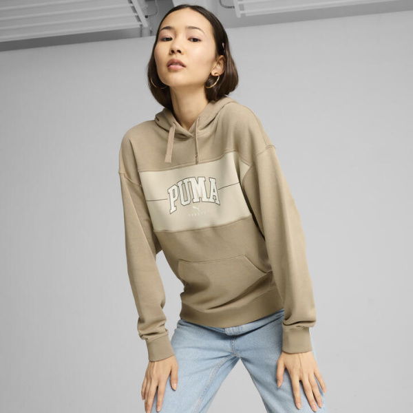 SQUAD Women's Hoodie in Oak Branch, Size Large, Cotton by PUMA