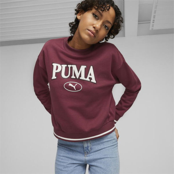 SQUAD Women's Sweatshirt in Dark Jasper, Size XS, Cotton by PUMA