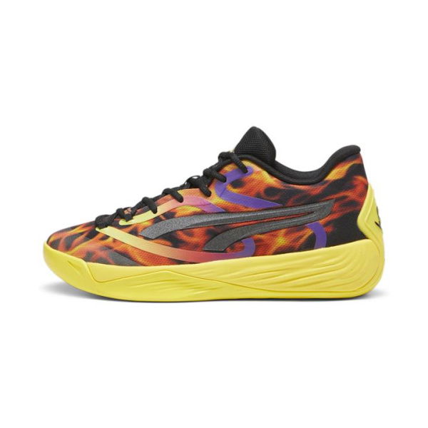 Stewie 2 Fire Women's Basketball Shoes in Black/PelÃ© Yellow/Nrgy Red, Size 10, Synthetic by PUMA Shoes