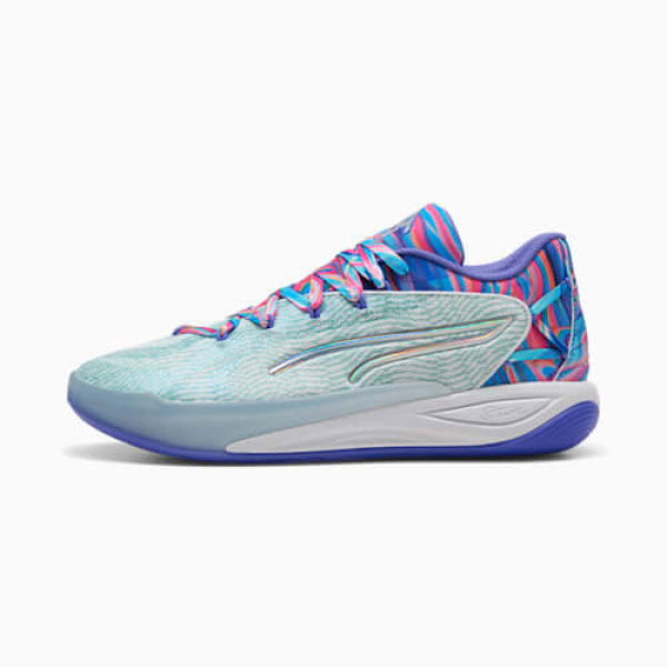 Stewie 4 Prism Women's Basketball Shoes in White/Light Aqua, Size 6, Synthetic by PUMA Shoes