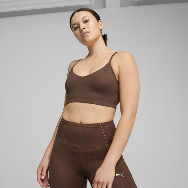 Studio Yogini Move Women's Training Bra in Espresso Brown, Size XS, Polyester/Elastane by PUMA