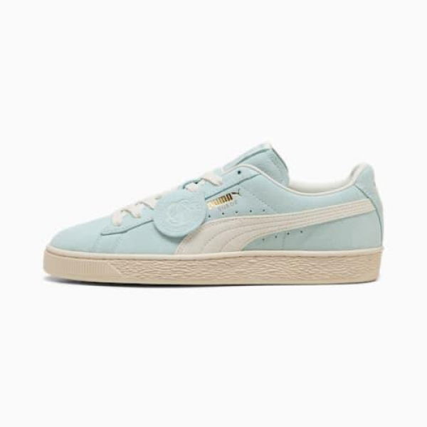 Suede Charles F. Stead II Unisex Sneakers in Green Glimmer/White, Size 8.5, Textile by PUMA