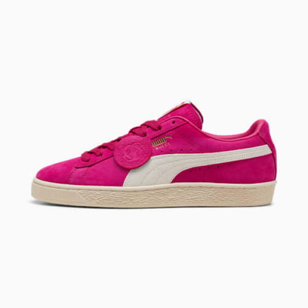 Suede Charles F. Stead II Unisex Sneakers in Pink Alert/White, Size 4, Textile by PUMA