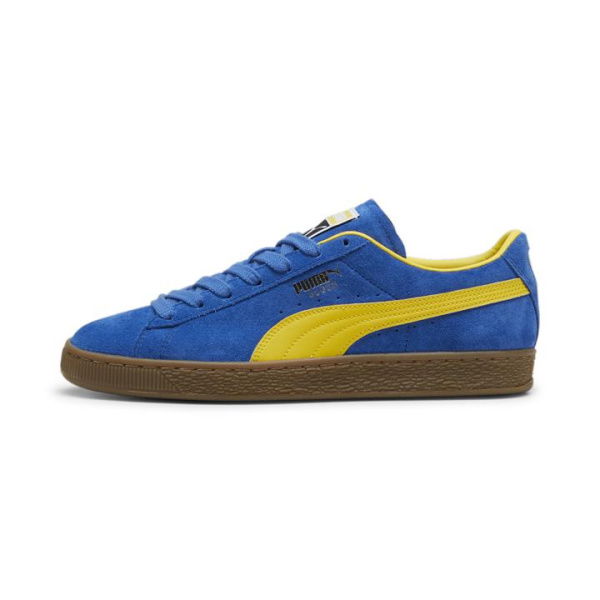 Suede Terrace Unisex Sneakers in Cobalt Glaze/PelÃ© Yellow, Size 10, Textile by PUMA