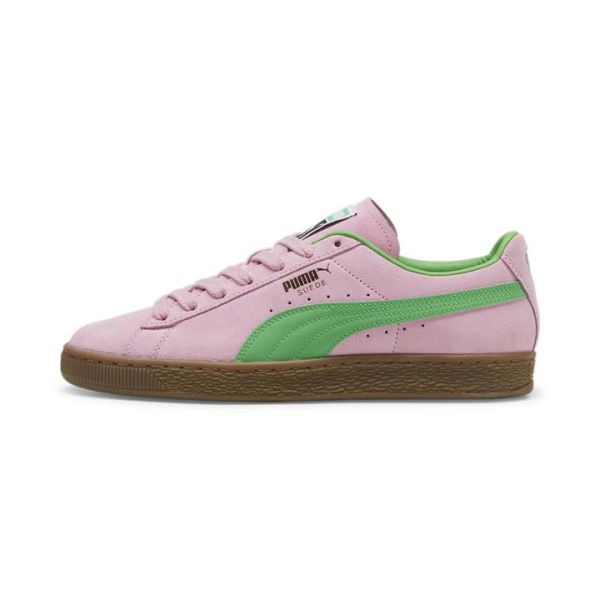 Suede Terrace Unisex Sneakers in Pink Delight/Green, Size 10, Textile by PUMA