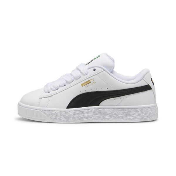 Suede XL Leather Sneakers Unisex in White/Black, Size 4.5 by PUMA