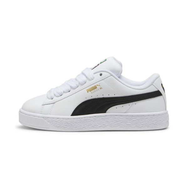 Suede XL Leather Unisex Sneakers in White/Black, Size 10, Textile by PUMA