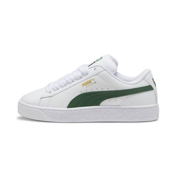 Suede XL Leather Unisex Sneakers in White/Vine, Size 10, Textile by PUMA