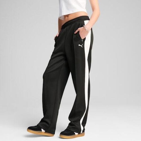 T7 ALWAYS ON Women's Straight Track Pants in Black, Size XL, Cotton by PUMA