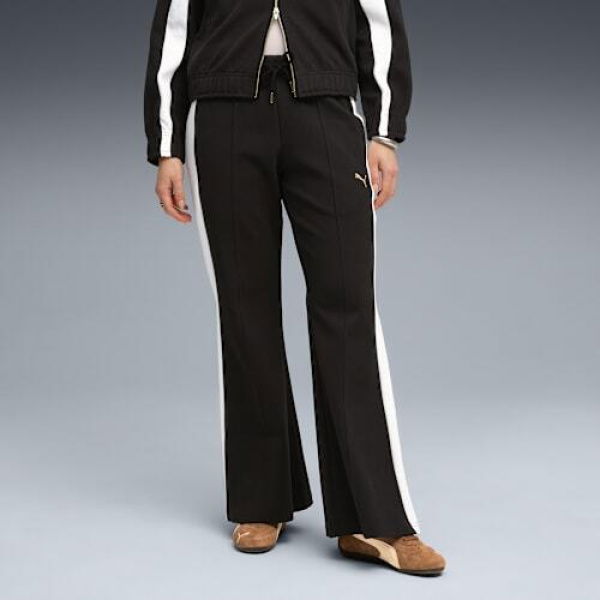 T7 Flared Pants Women in Black, Size XS, Cotton/Polyester by PUMA