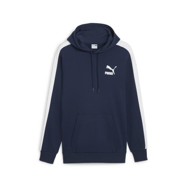 T7 Iconic Men's Hoodie in Club Navy, Size XL, Cotton by PUMA
