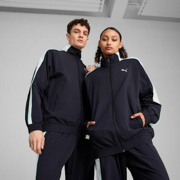 T7 Unisex Oversized Track Jacket in New Navy, Size Small, Polyester by PUMA