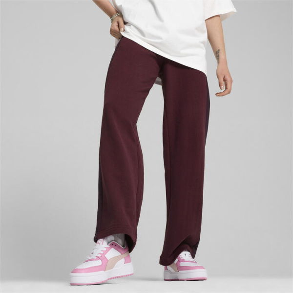 T7 Women's High Waist Track Pants Women in Midnight Plum, Size Large, Cotton by PUMA