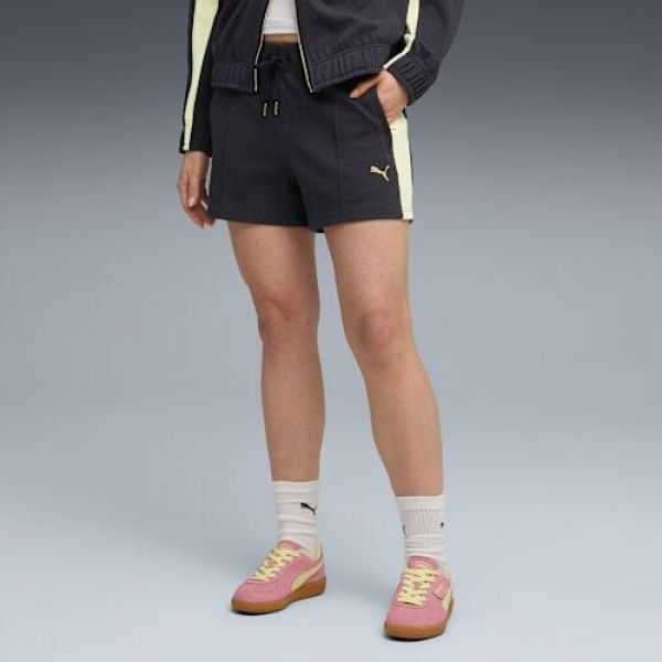 T7 Women's Pintuck 4 Shorts in New Navy, Size XS, Cotton/Polyester by PUMA