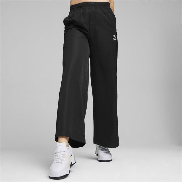 T7 Women's Relaxed Track Pants in Black, Size Large, Polyester by PUMA