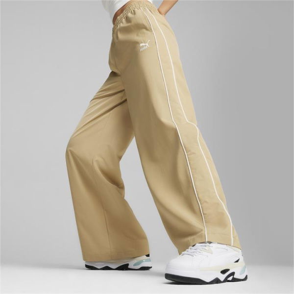 T7 Women's Relaxed Track Pants in Prairie Tan, Size Large, Polyester by PUMA