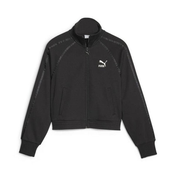 T7 Women's Track Jacket in Black, Size XS, Cotton/Polyester by PUMA