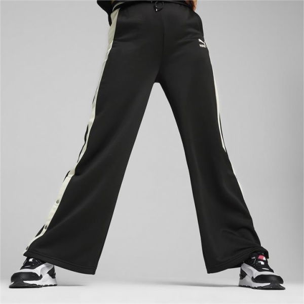 T7 Women's Track Pants in Black, Size Large, Polyester/Cotton by PUMA