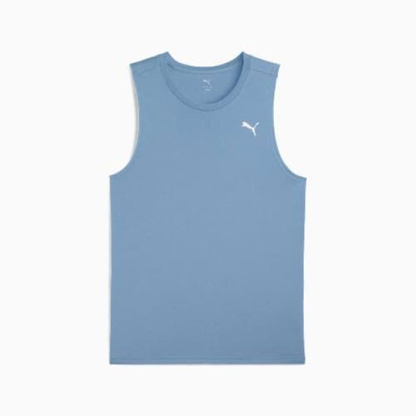 TAD TECH Triblend Sleevless Tank Men Top in Cool Blue, Size Small by PUMA