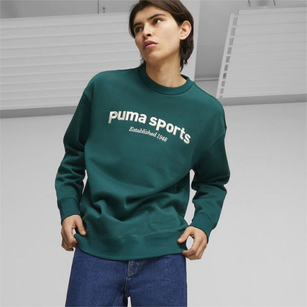 Team Men's Sweatshirt in Malachite, Size Medium by PUMA