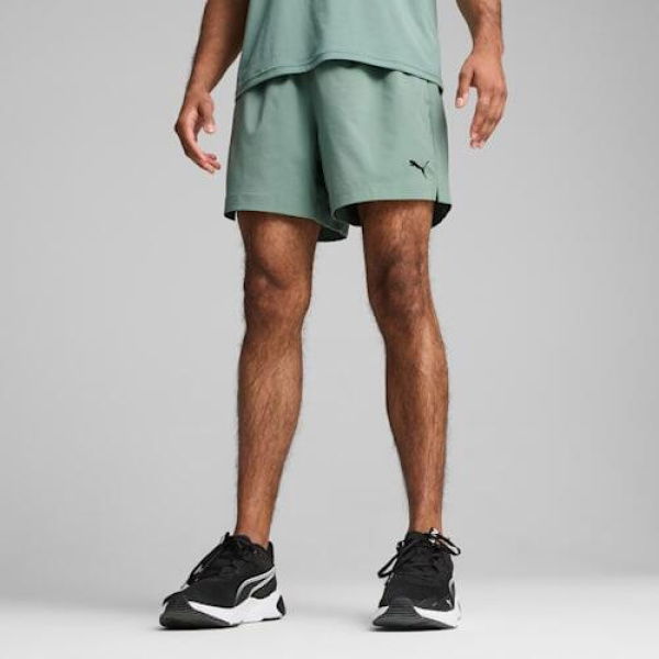 Train All Day Essentials 5 Woven Men's Shorts in Green Moon, Size Small, Polyester by PUMA