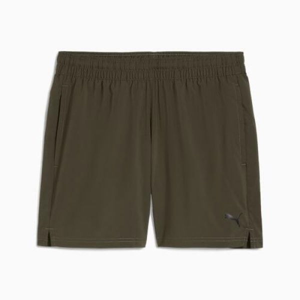 Train All Day Essentials Men's 5 Woven Shorts in Dark Olive, Size Medium, Polyester by PUMA