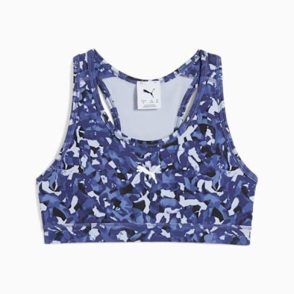 Train All Day Essentials Youth Bra in Blue Crystal, Size XS, Polyester/Elastane by PUMA