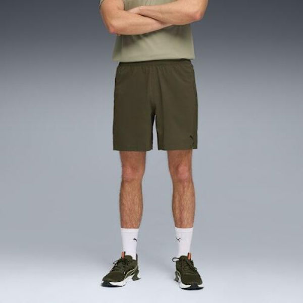TRAIN ALL DAY Foundations Men's 7 Woven Shorts in Dark Olive, Size Small, Polyester by PUMA