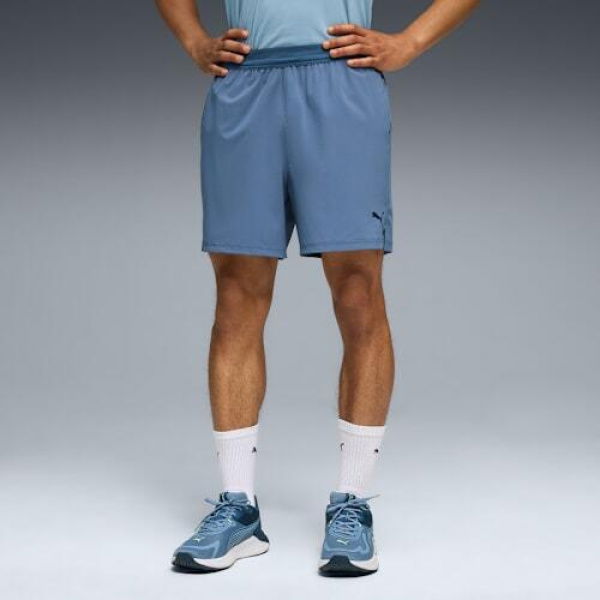 Train All Day TECH Men's 5 Stretch Shorts in Dark Indigo, Size Medium, Polyester/Elastane by PUMA