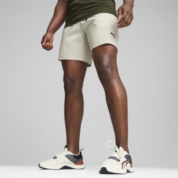 TRAIN FAV Blaster 7 Men's Shorts in Desert Dust, Size Medium, Polyester by PUMA