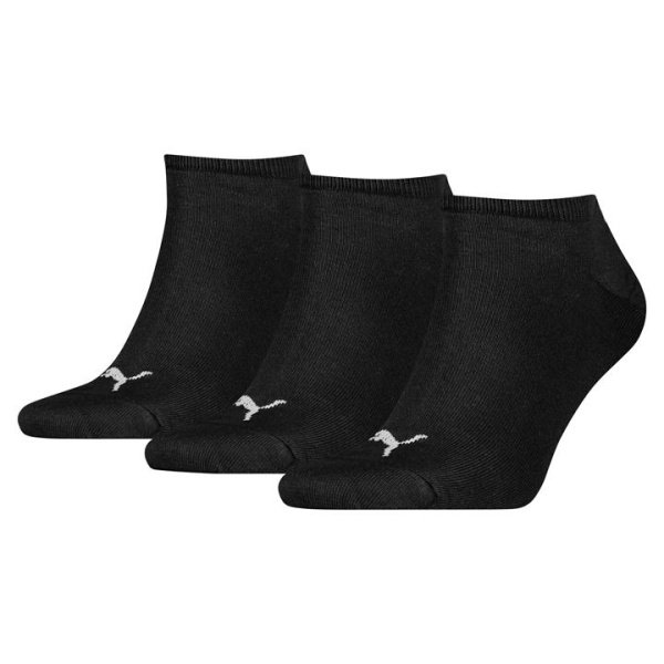 Trainer Socks 3 Pack in Black, Size 3.5