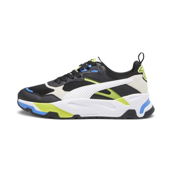 Trinity Men's Sneakers in Black/White/Lime Smash, Size 4 by PUMA Shoes