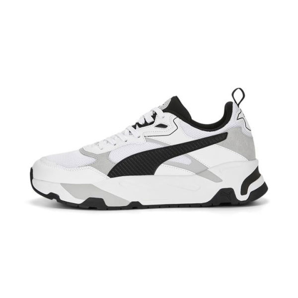 Trinity Men's Sneakers in White/Black/Cool Light Gray, Size 5.5 by PUMA Shoes