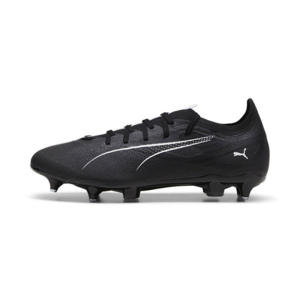 ULTRA 5 MATCH MxSG Unisex Football Boots in Black/White, Size 10, Textile by PUMA Shoes