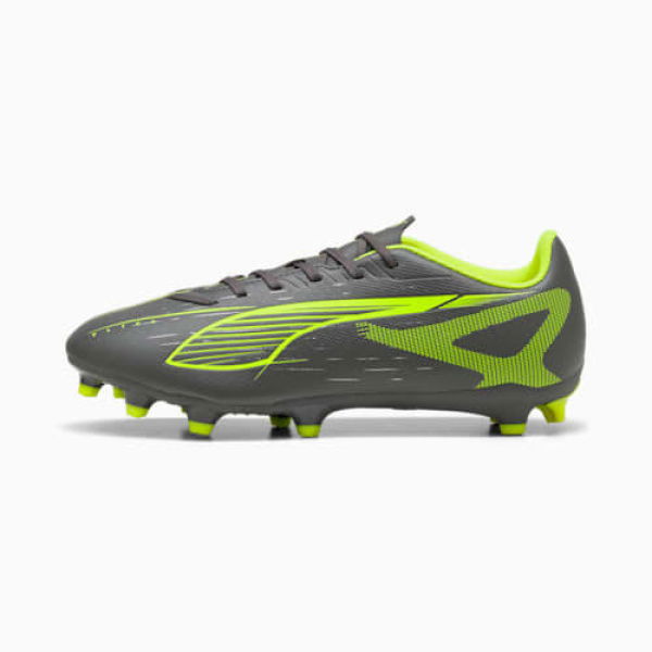 ULTRA 5 PLAY FG/AG Unisex Football Boots in Matte Aged Silver/Yellow Alert/Aged Silver, Size 7, Textile by PUMA