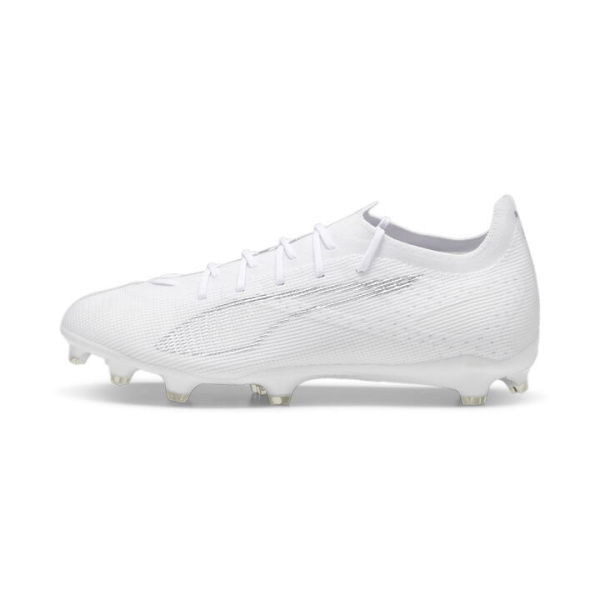 ULTRA 5 PRO FG/AG Unisex Football Boots in White, Size 10, Textile by PUMA Shoes