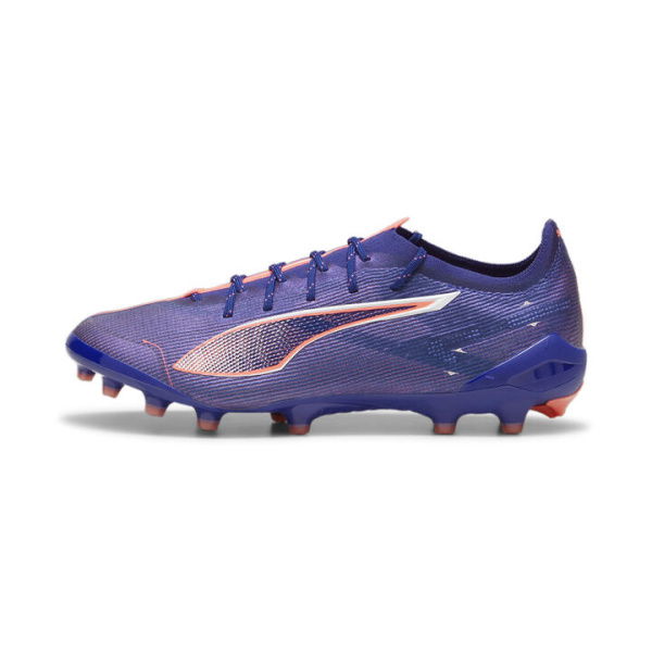 ULTRA 5 ULTIMATE AG Unisex Football Boots in Lapis Lazuli/White/Sunset Glow, Size 10, Textile by PUMA Shoes