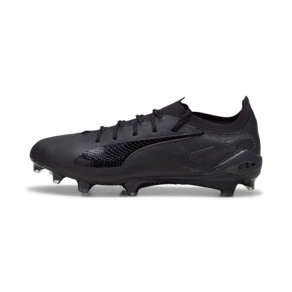 ULTRA 5 ULTIMATE FG Football Boots in Black/Silver/Shadow Gray, Size 9, Textile by PUMA Shoes