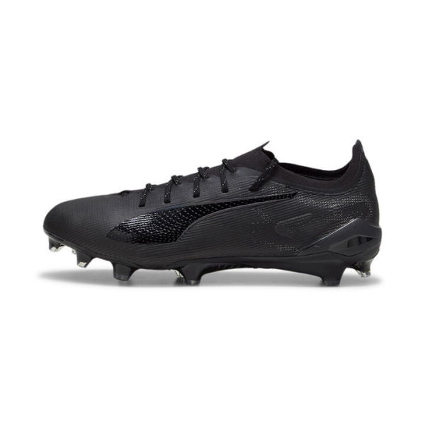 ULTRA 5 ULTIMATE FG Unisex Football Boots in Black/Silver/Shadow Gray, Size 10, Textile by PUMA Shoes