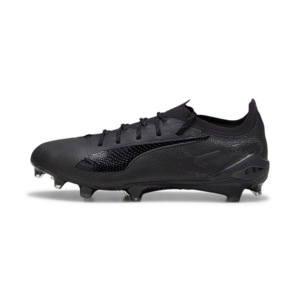 ULTRA 5 ULTIMATE FG Unisex Football Boots in Black/Silver/Shadow Gray, Size 14, Textile by PUMA Shoes