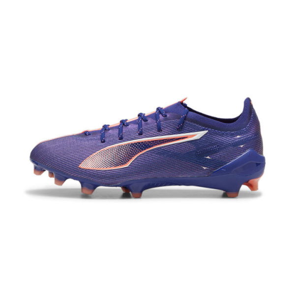 ULTRA 5 ULTIMATE FG Unisex Football Boots in Lapis Lazuli/White/Sunset Glow, Size 10.5, Textile by PUMA Shoes