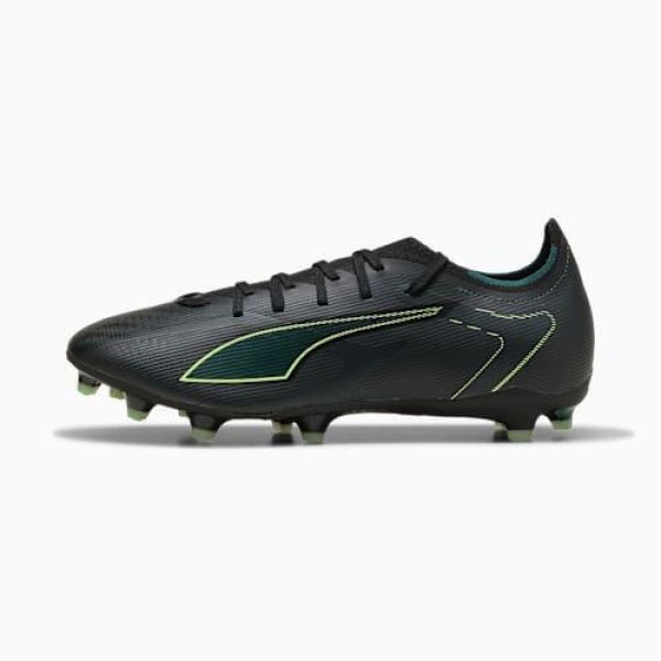 ULTRA 6 MATCH FG/AG Football Boots Unisex in Black/Fizzy Light/Green Terrain, Size 7.5, Textile by PUMA Shoes