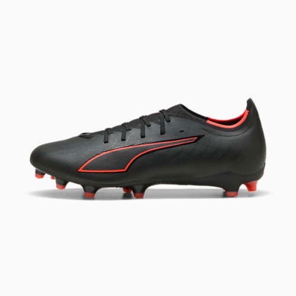 ULTRA 6 MATCH FG/AG Unisex Football Boots in Black/Red, Size 11, Textile by PUMA Shoes