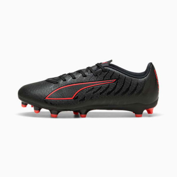 ULTRA 6 PLAY FG/AG Unisex Football Boots in Black/Red, Size 10, Textile by PUMA Shoes